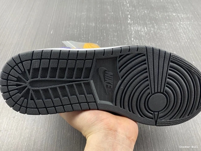 435 Jordan 1 Lakers 8617 Mid DQ8426- Fashionable 0531